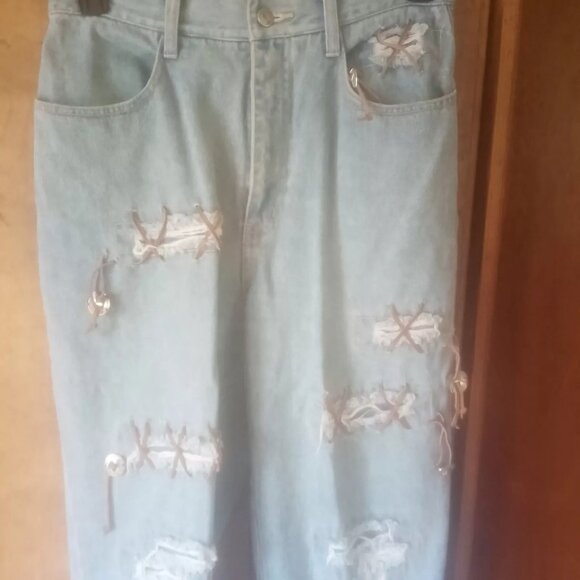 Vintage Zana di Distressed Western Look Jeans Size 11/12 - Picture 3 of 6